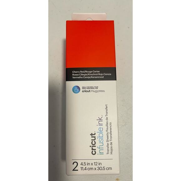 Cricut New Mug Press infusible Cherry Red Ink Sheets 4.5x12/ 2 packs - Picture 3 of 7